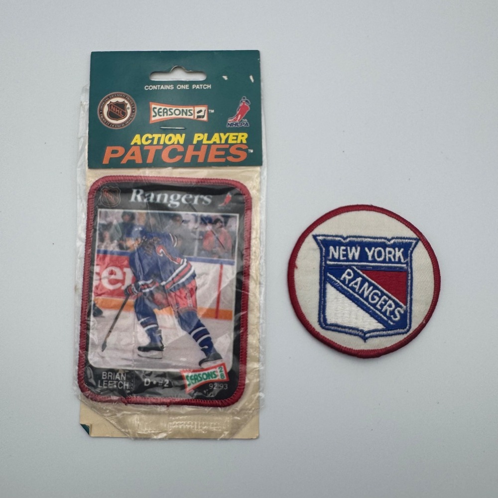 Vintage New York Rangers Patches Brian Leetch 92-93‎ Seasons NHL Hockey Lot